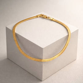 Tania Herringbone Link Gold Filled  Anklet