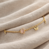 Lyla Curb Link  Butterfly Charms Anklet