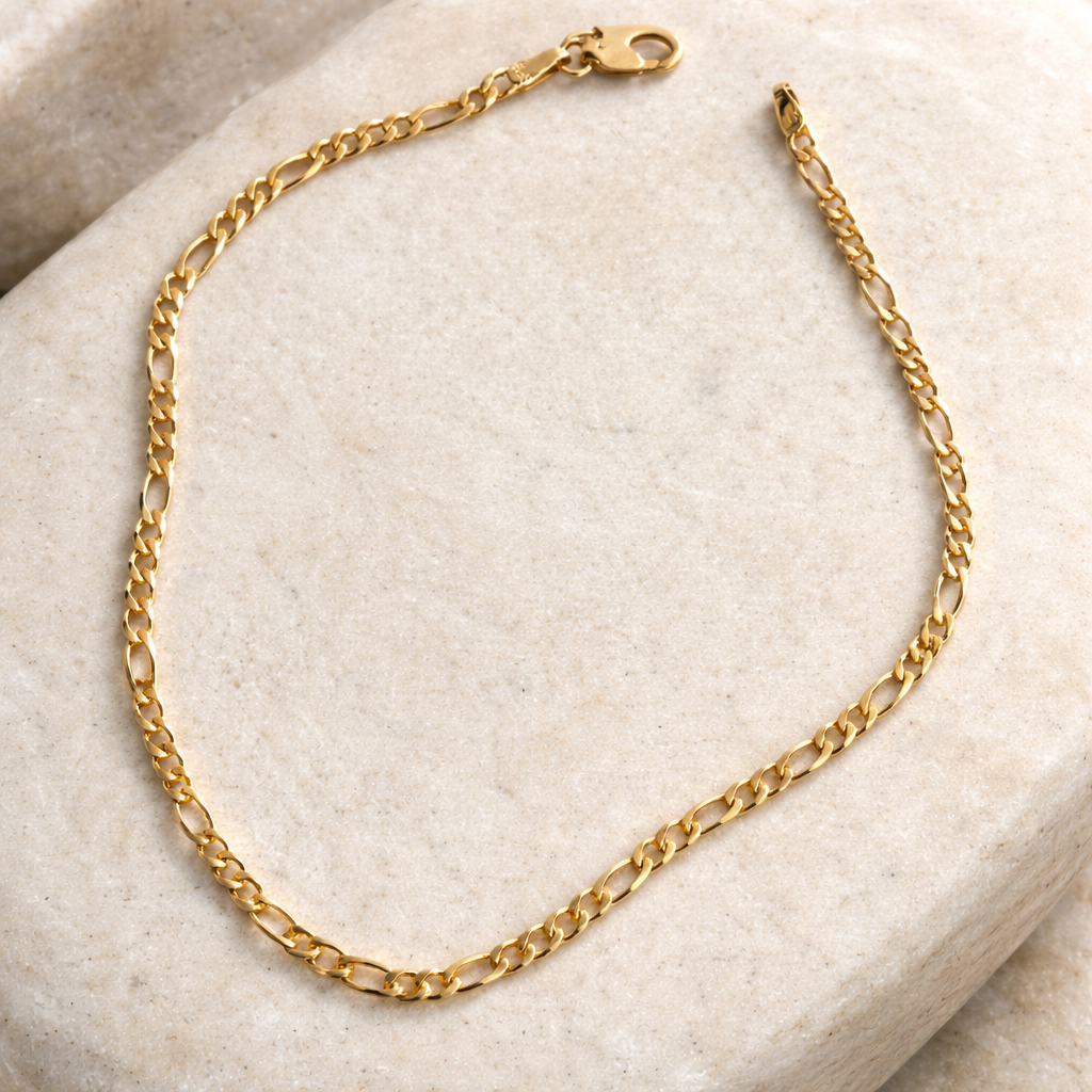 Figaro Link Gold Filled Anklet