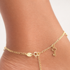 Figaro Link Charms Gold Filled  Anklet
