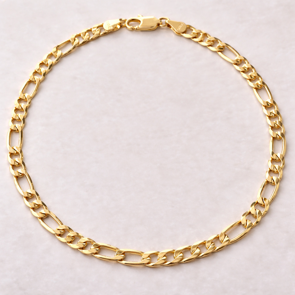 Figaro Link Gold Filled Anklet
