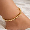 Bria Beaded Link Anklet-18k Gold Filled