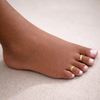 CZ 18k Gold Plated Toe Ring