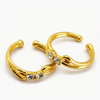 CZ 18k Gold Plated Toe Ring