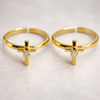 Cross Charm Toe Ring - 18k Gold Filled