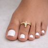 Cross Charm Toe Ring - 18k Gold Filled
