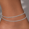 Curb Link 925 Sterling Silver Anklet