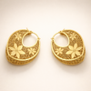 Isla Gold Plated Floral Hoop Earrings