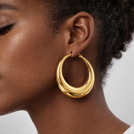 Celeste Gold Plated Hoop Earrings
