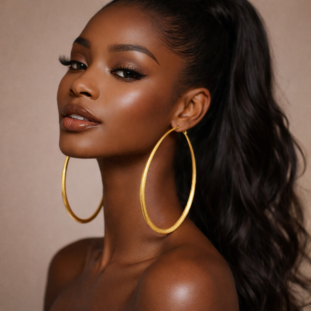 Lira  Gold Plated Hoop Earrings