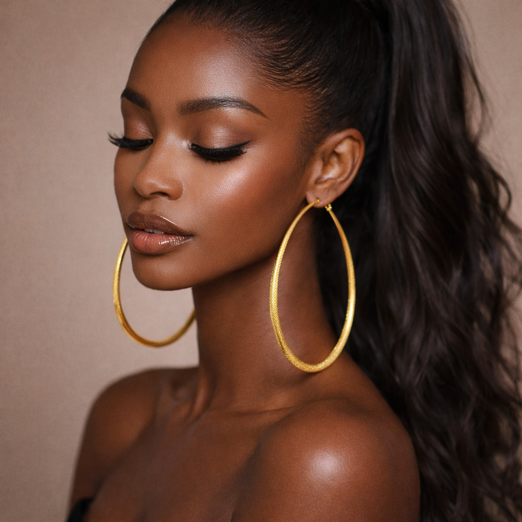 Lira  Gold Plated Hoop Earrings