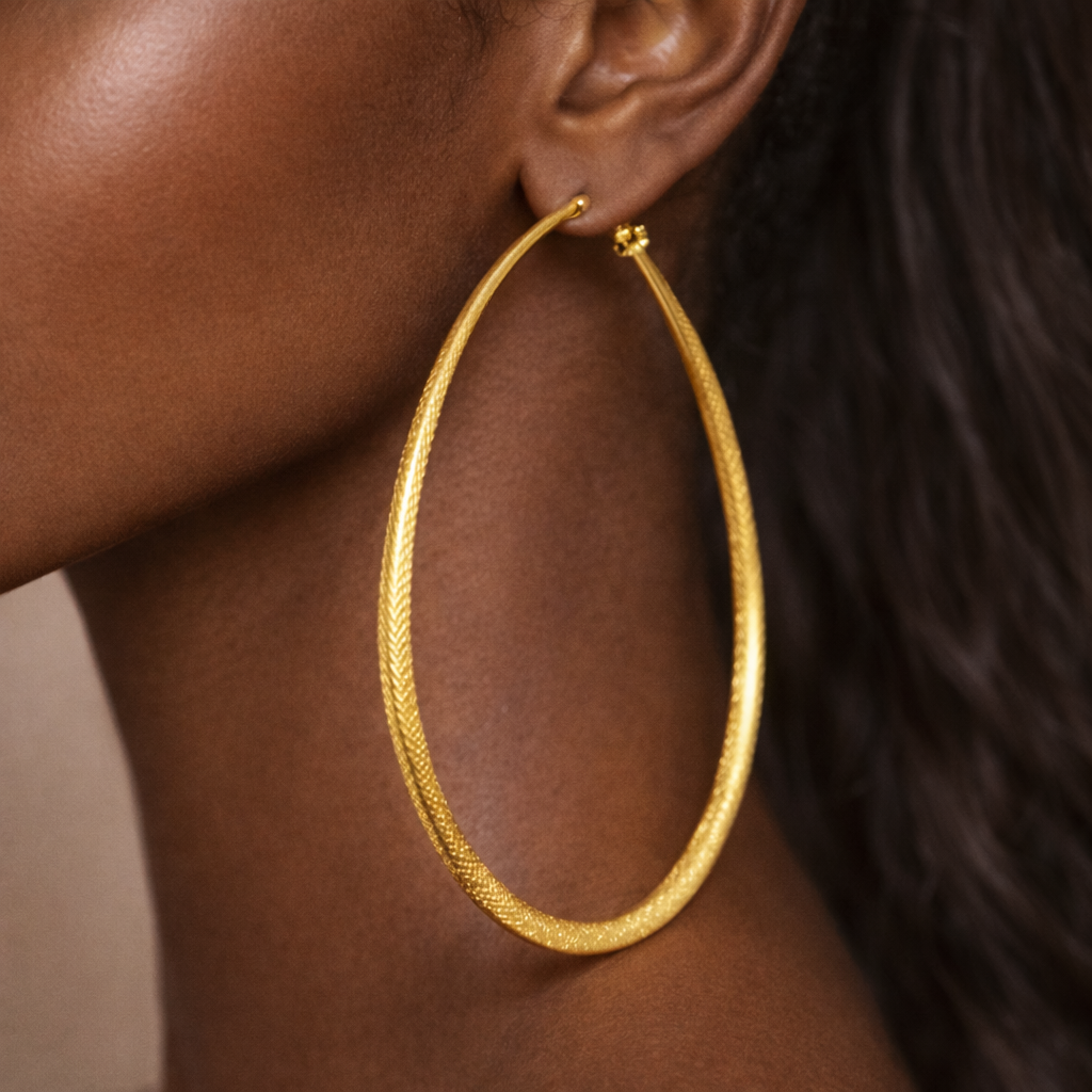 Lira  Gold Plated Hoop Earrings