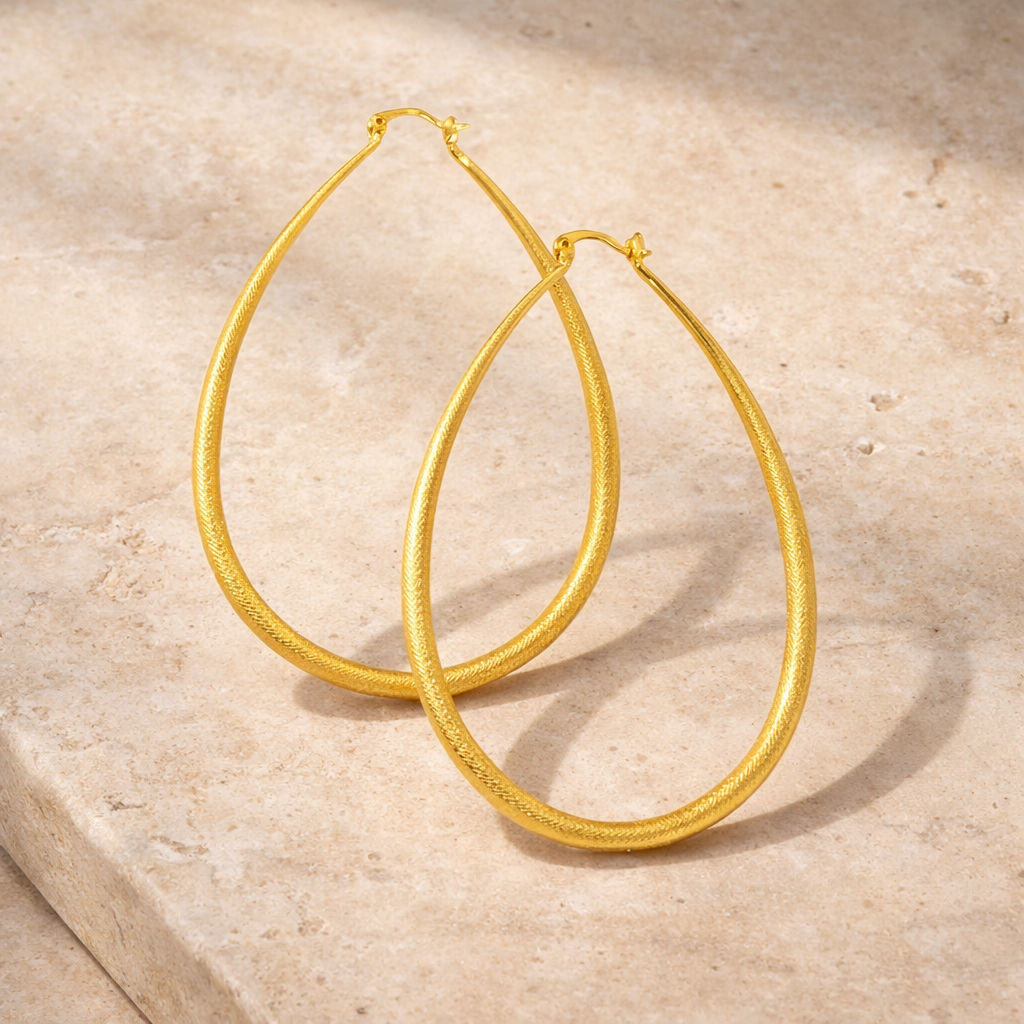 Lira  Gold Plated Hoop Earrings
