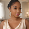 Rhea Gold Plated Hoop Earrings