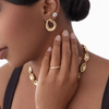Damore Gold Plated Earrings