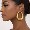 Chanele  Gold Plated Hoop Earrings