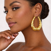 Chanele  Gold Plated Hoop Earrings