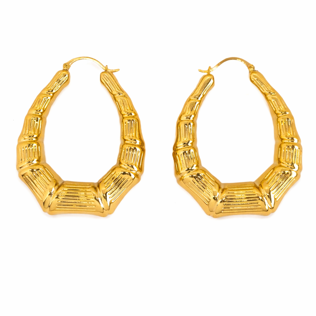 Chanele  Gold Plated Hoop Earrings
