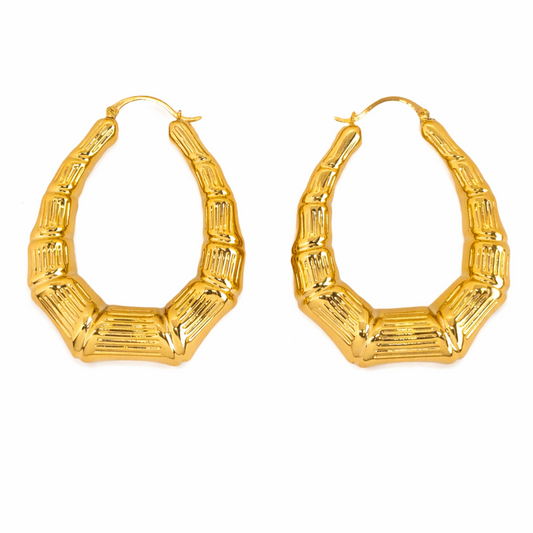 Chanele  Gold Plated Hoop Earrings
