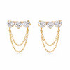 Amina Stud Gold Plated Earrings