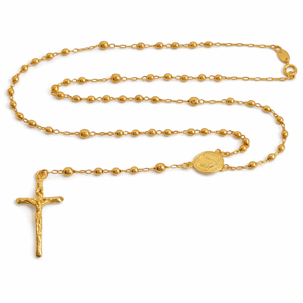 Virgin Rosary Necklace-18k Gold Filled