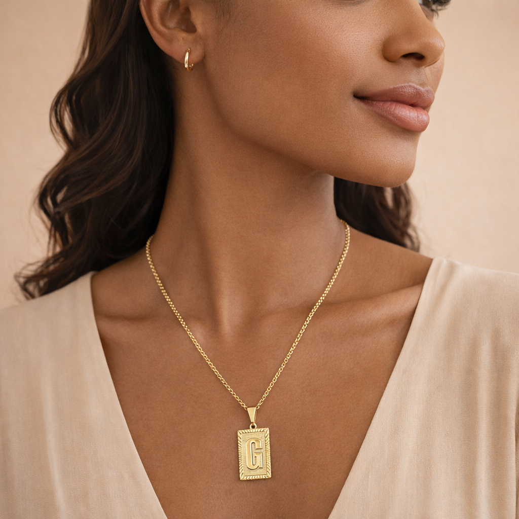 Initial Pendant 18K Gold Filled Necklace