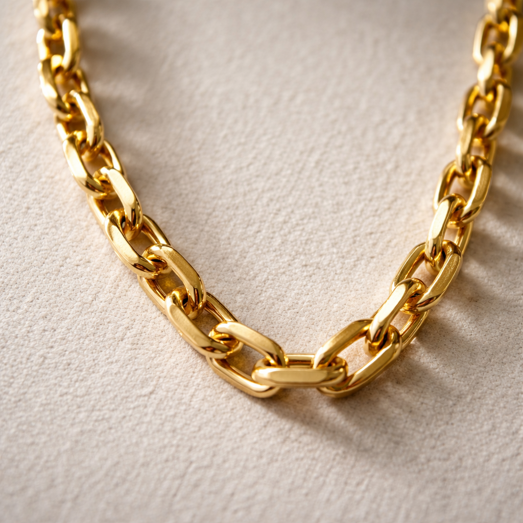 Dalia Rolo Link Chain-18k Gold Filled