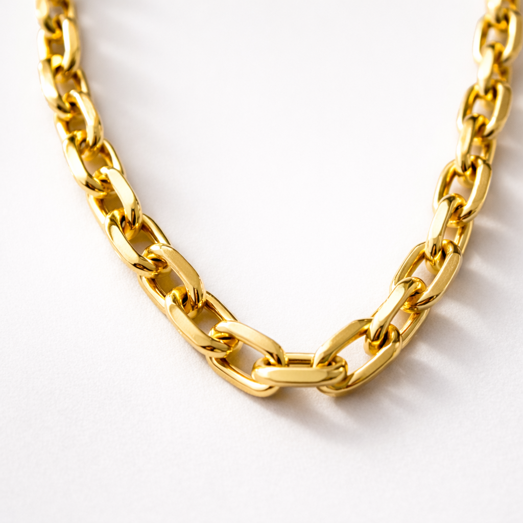 Dalia Rolo Link Chain-18k Gold Filled