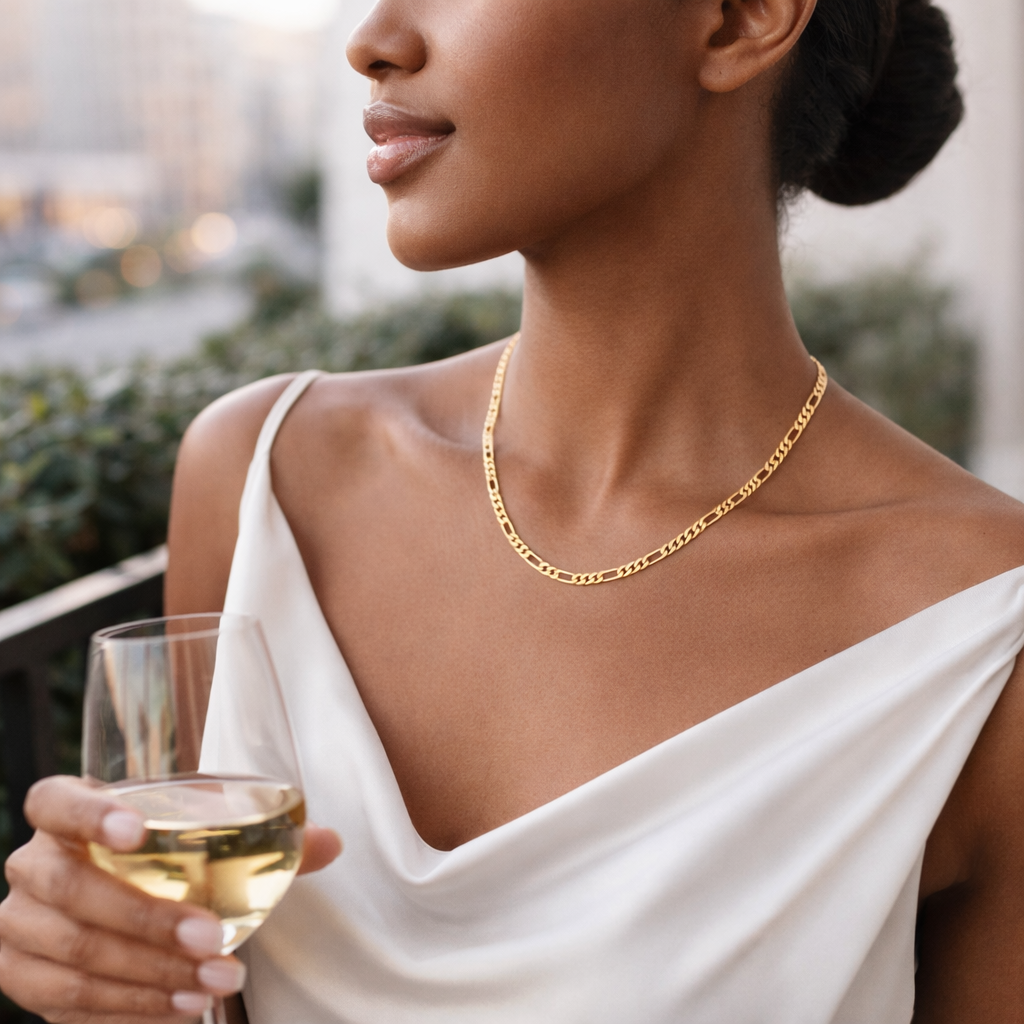 Figaro Link 18k Gold Filled Chain
