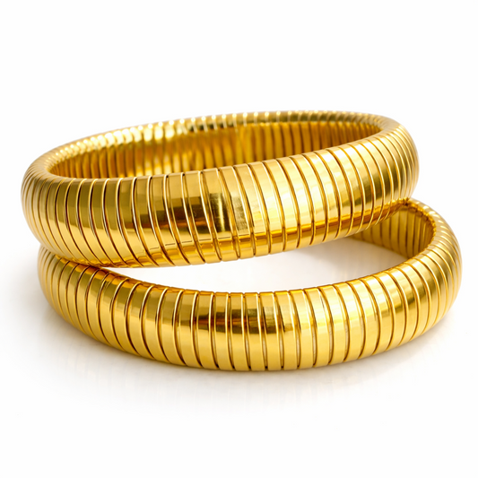 Chardae Chunky Gold Plated Bangle