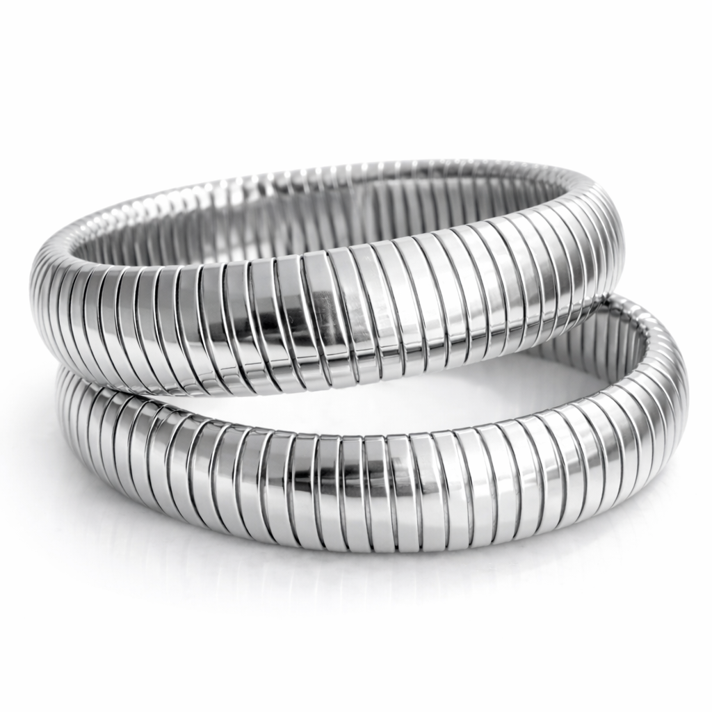 Chardae Chunky Silver Bangle