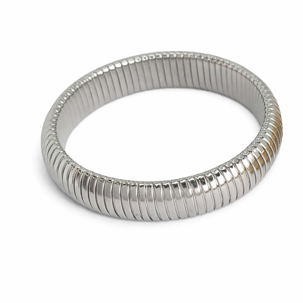Chardae Chunky Silver Bangle