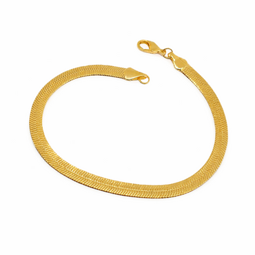 Tania Herringbone Link 18k Gold Filled Bracelet