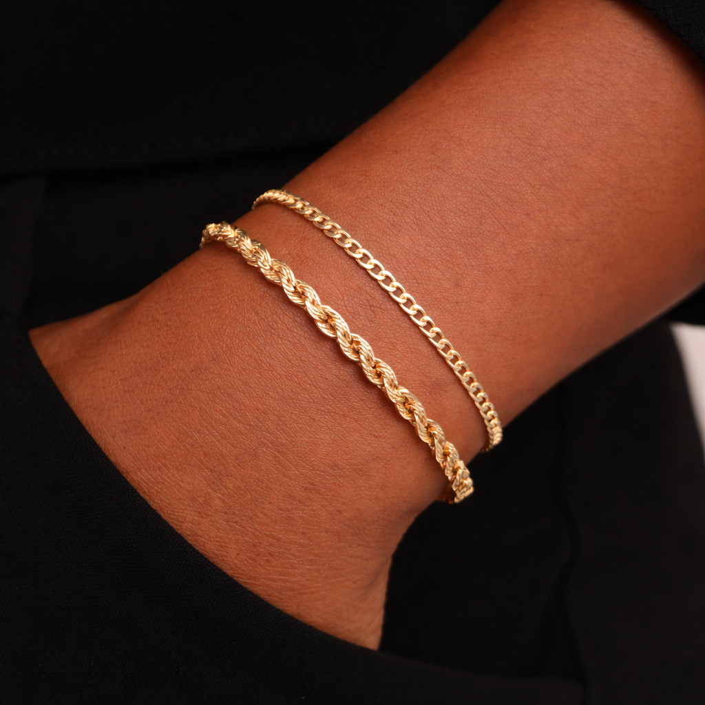 Dior Curb Link 18k Gold Filled Bracelet