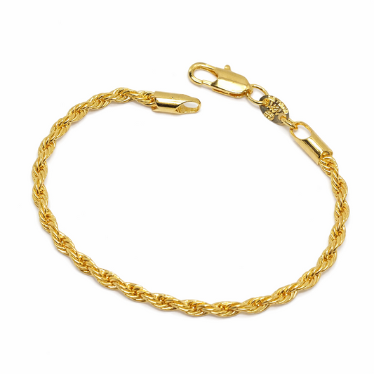 Ariel Rope Link 18k Gold Filled Bracelet