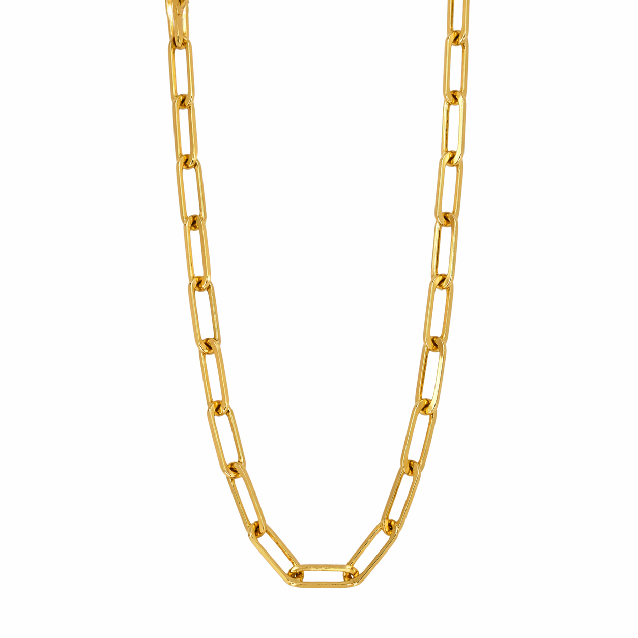 Rolo Paperclip Link 18k Gold Filled Necklace
