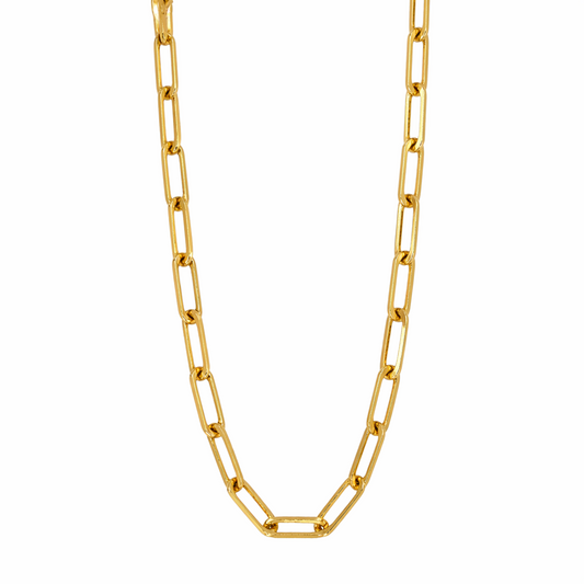 Rolo Paperclip Link 18k Gold Filled Necklace
