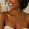 Emma Heart Link Necklace and Bracelet 18k Gold Filled Set