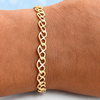 Emma Heart Link Necklace and Bracelet 18k Gold Filled Set