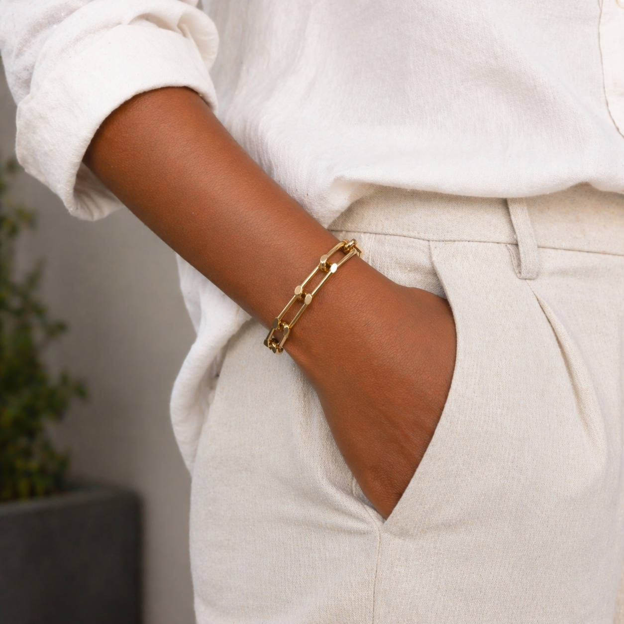 Amelia Open Link 18k Gold Filled Bracelet