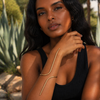Kaci Plain Arm Gold Plated Arm Cuff