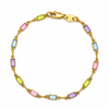 Chic Multi Color 18k Gold Filled Bracelet