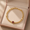 Adele Cuban Link Hearts 18k Gold Filled Bracelet