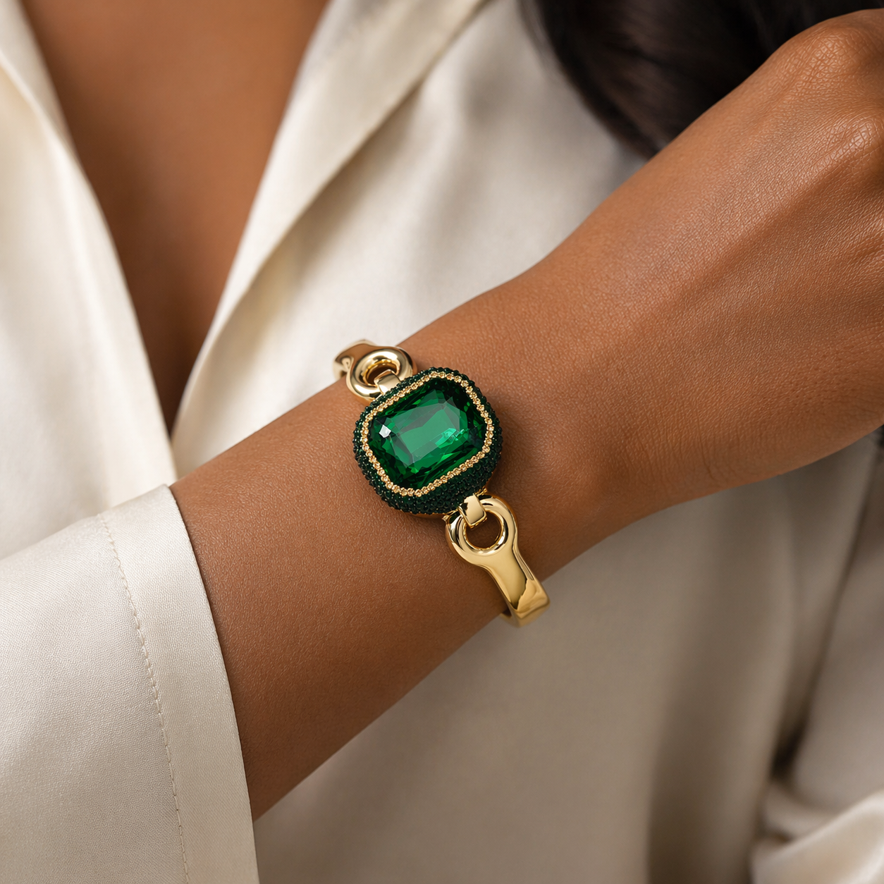 Nya 18k Gold Plated Chunky Bangle