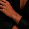 Samoy Rolo Heart Link 925 Sterling Silver Bracelet