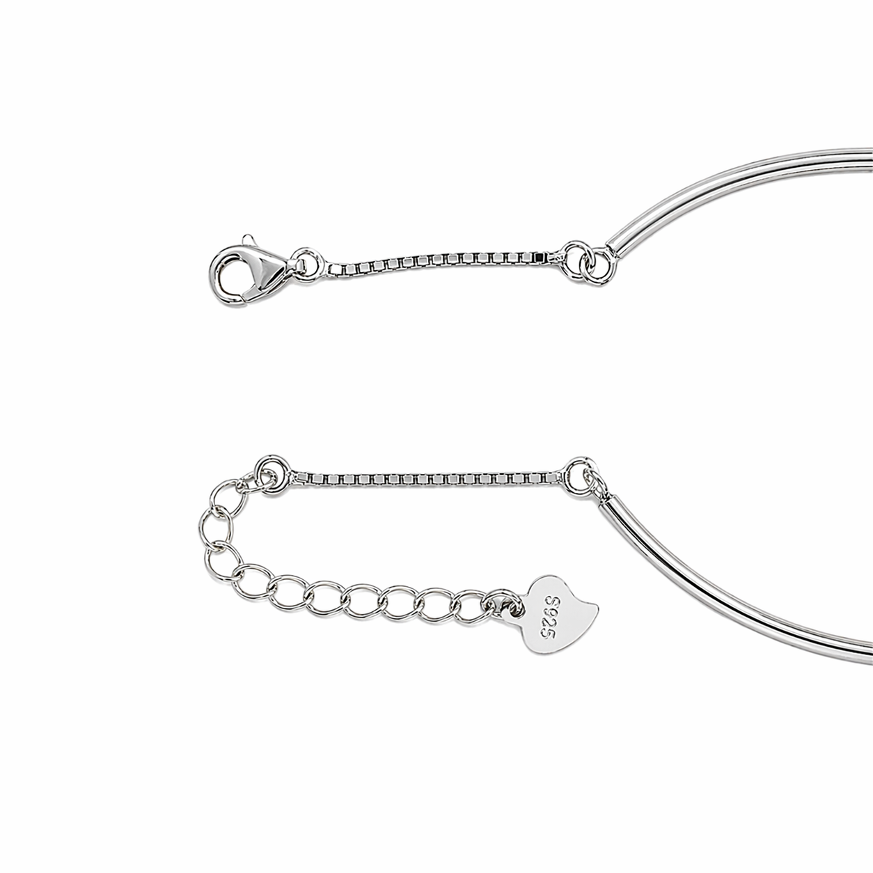 Tamar Zircon Link 925 Sterling Silver Bracelet