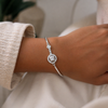 Tamar Zircon Link 925 Sterling Silver Bracelet