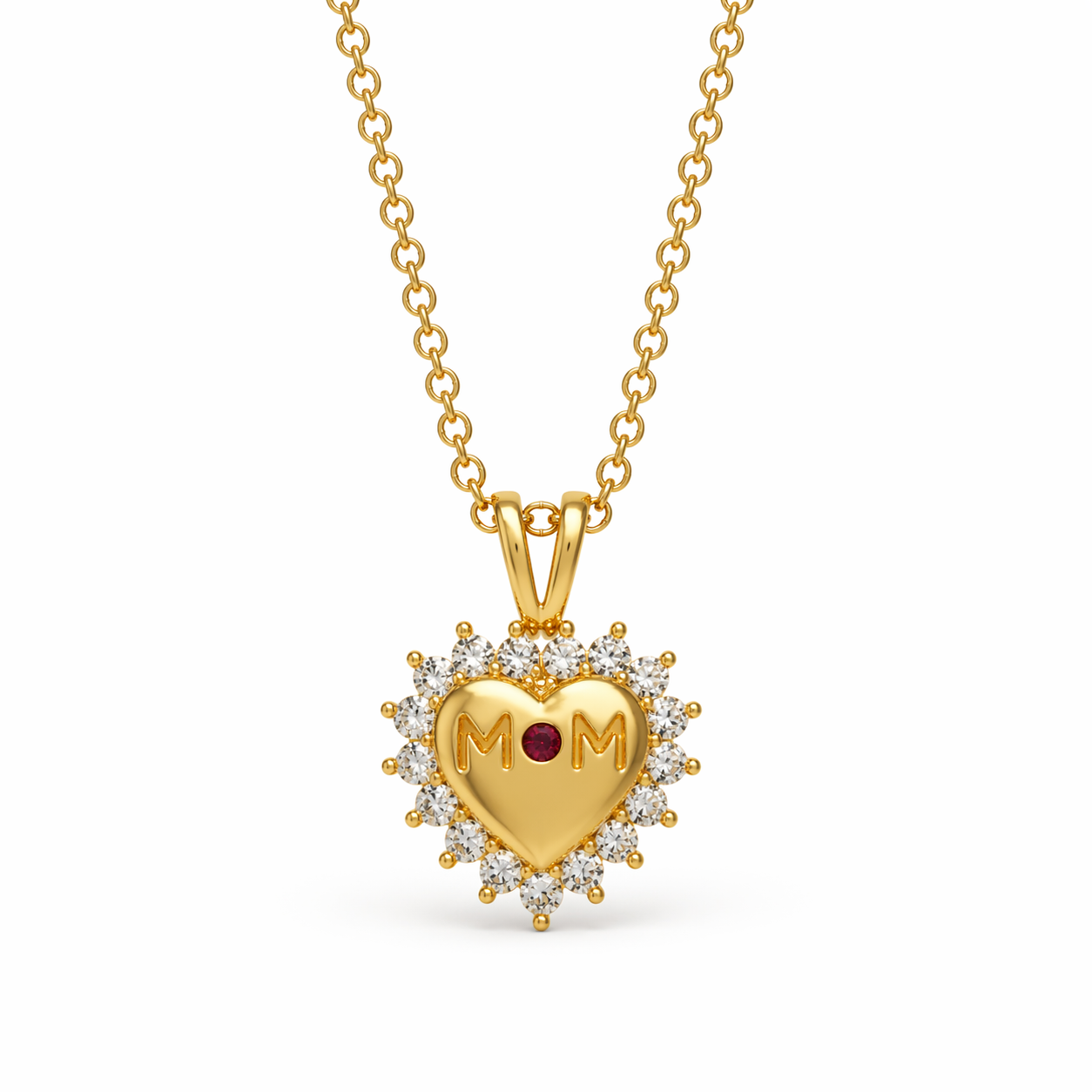 Heart of Gold MOM 18k Gold Filled Necklace