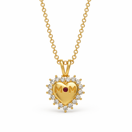 Heart of Gold MOM 18k Gold Filled Necklace