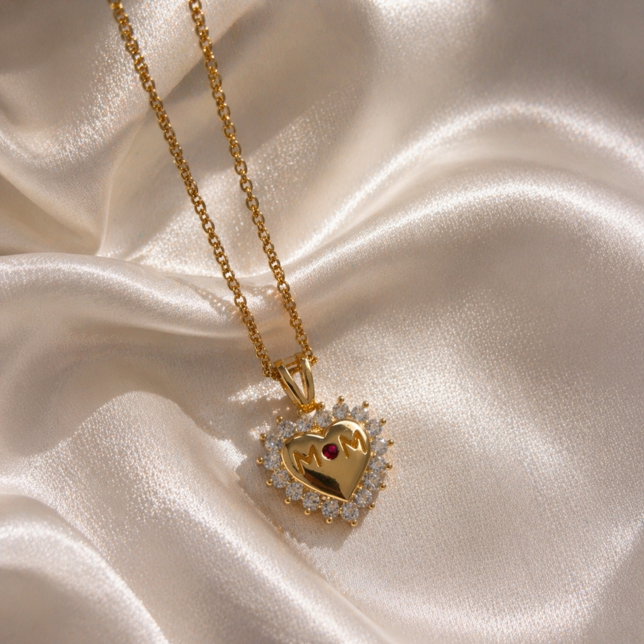 Heart of Gold MOM 18k Gold Filled Necklace